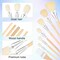 Mop Brush for Acrylic Painting, 7 Pieces Versatile Blending Brush Paint Brushes for Acrylic Painting Goat Hair Paint Brush Set for Acrylic Watercolor Oil Painting Face Body Art